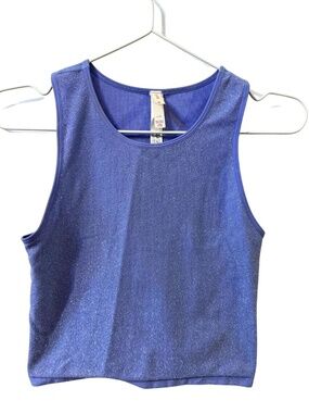 Anthropologie Lyrebird - Violet Shimmer/ Shiny Athletic Tank